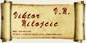 Viktor Milojčić vizit kartica